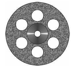 RAC Small Double Sided 8-Hole Diamond Disc Thick (0.40mm)